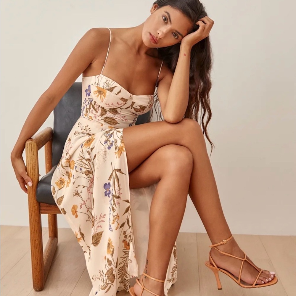 Reformation Kourtney Dress in Frolic